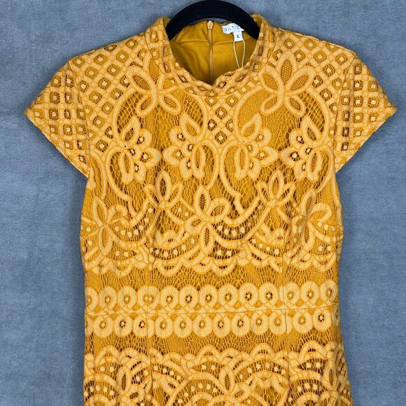 Baltic Born Yellow Lace Midi Dress - Picture 2 of 13